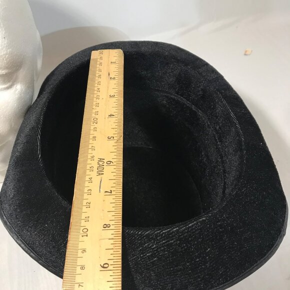 Halloween Hats Brown Western Cowboy Fringe Black Velvet Top Hat Set - Picture 13 of 13